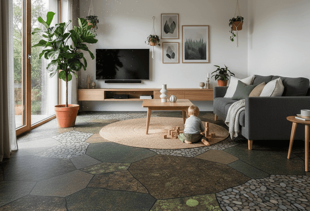 Biofilní design podlahy, proč se dnes chceme doma dotýkat přírody víc než kdy dřív? - biofilni podlaha biofilní podlaha