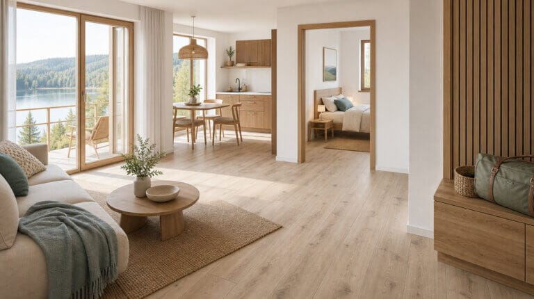 Podlaha do apartmánu a rekreační nemovitosti: jak volit materiál pro občasný provoz a střídání hostů